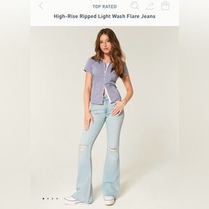 Hollister Faded Blue Ripped Jeans